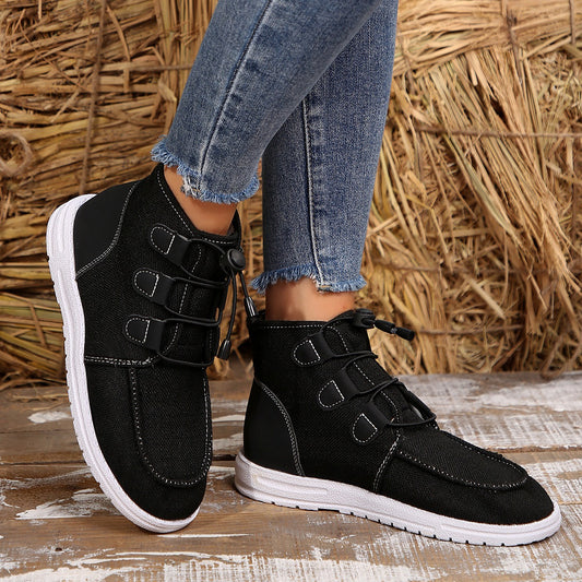 KayBee Lace-Up Round Toe Flat Sneakers