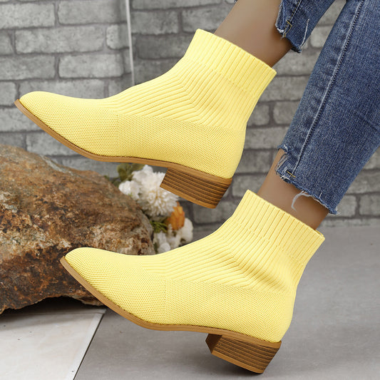 KayBee Sassy Chunky Heel Ankle Boots