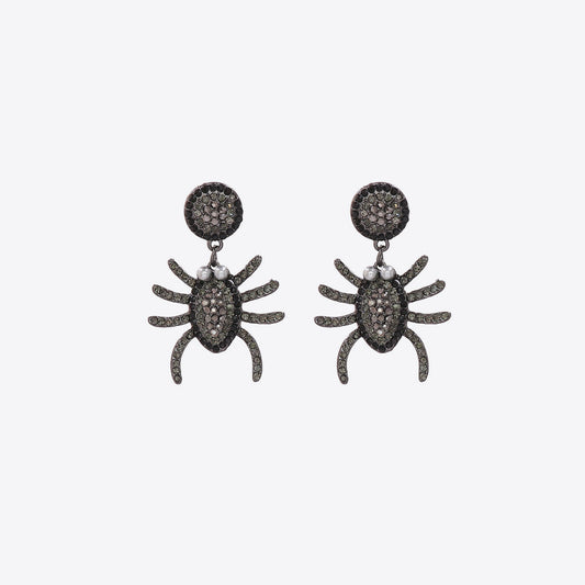 KayBee So Spooky Halloween Rhinestone Itsy Bitsy Spider Earrings