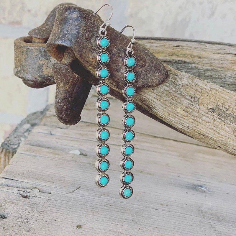 KayBee & Company Turquoise Dropped Bar Earrings