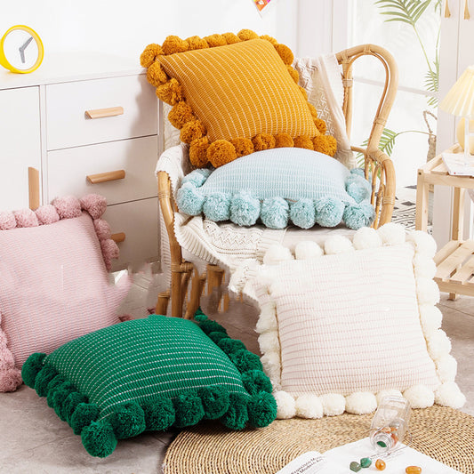 Pom-Poms Throw Pillowcases