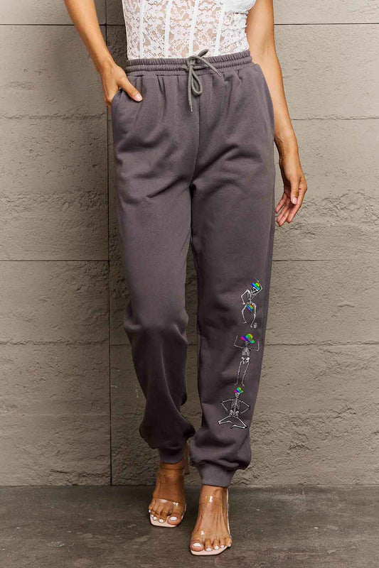 Simply Love SKELETON Graphic Sweatpants