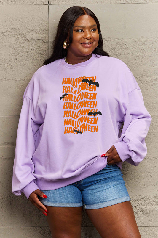 Simply Love HALLOWEEN ON REPEAT Graphic Sweatshirt