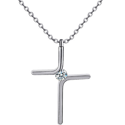 KayBee & Company Cross Pendant New Simple Necklace Titanium Steel Plating