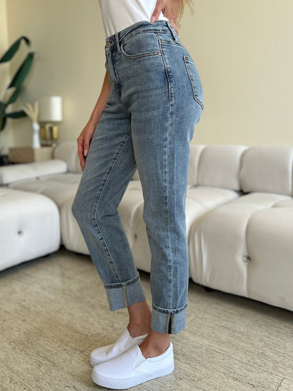 Judy Blue High Waist Cuff Hem Jeans