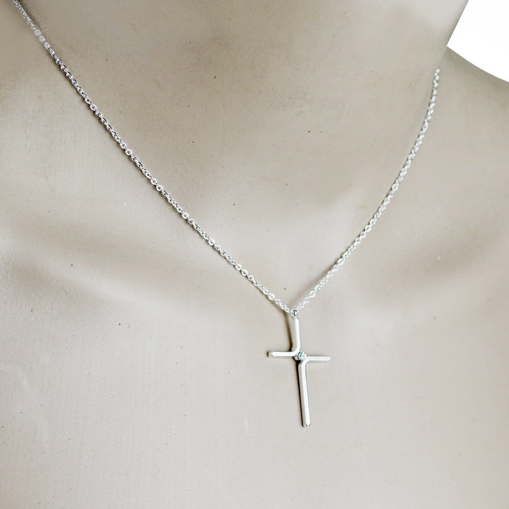 KayBee & Company Cross Pendant New Simple Necklace Titanium Steel Plating