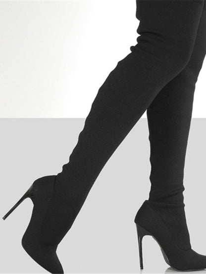 KayBee Point Toe Over Knee Stiletto Boots