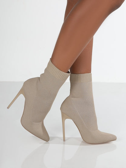 KayBee Mesh Point Toe Stiletto Boots