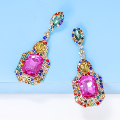 KayBee & Company Kaleidoscope Rhinestone Dangle Earrings