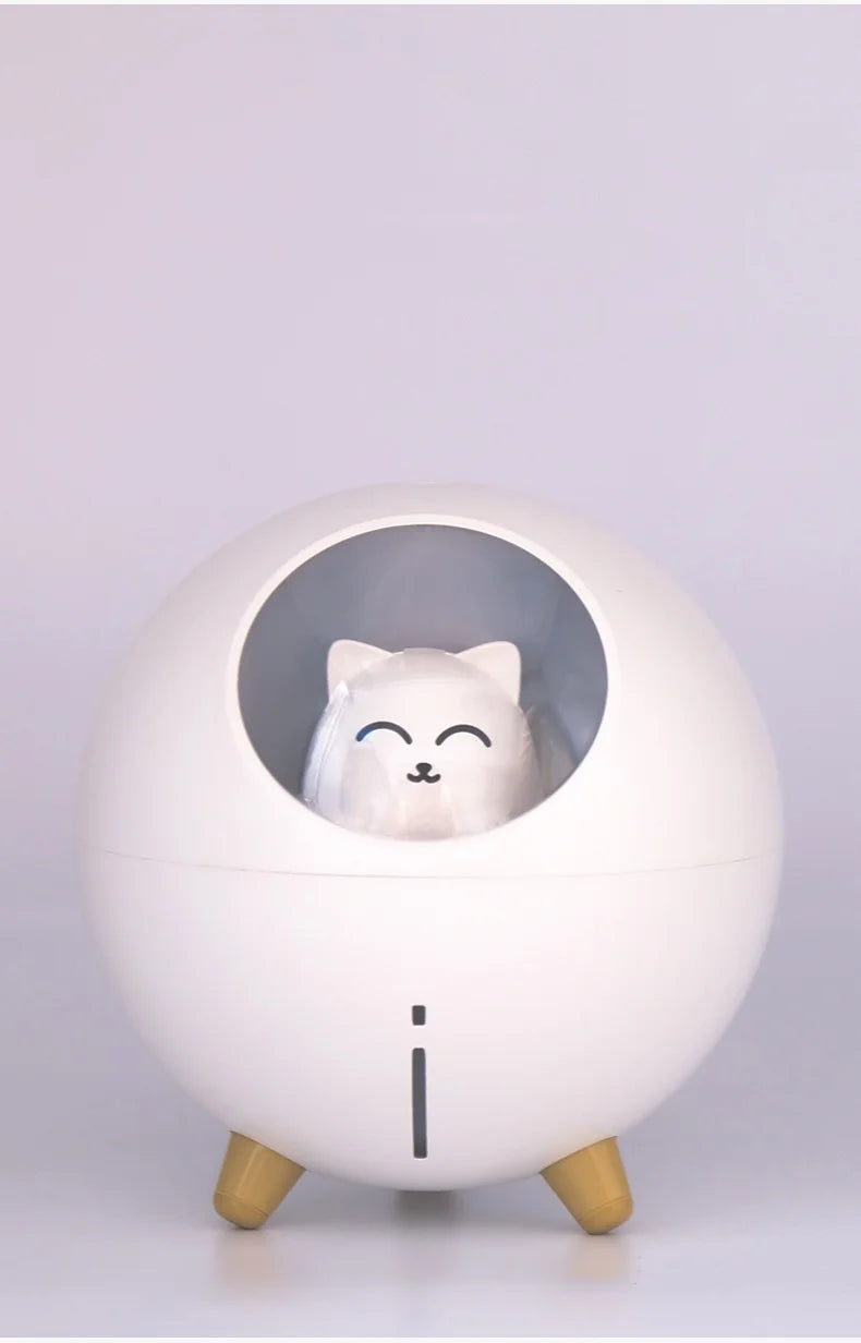 TRENDING Cute Planet Cat Air Humidifier Ultrasonic Aroma Diffuser