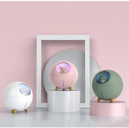 TRENDING Cute Planet Cat Air Humidifier Ultrasonic Aroma Diffuser