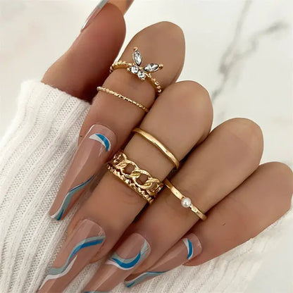 Unique Boho Inspired Geometric Infinity Rings Set - Set of 10