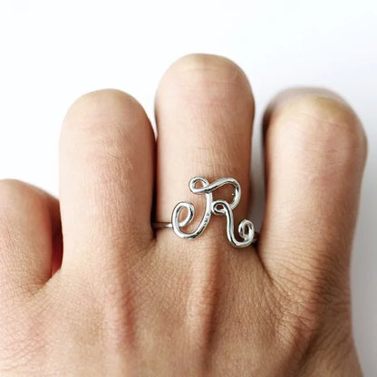 Elegant Initial Name Rings