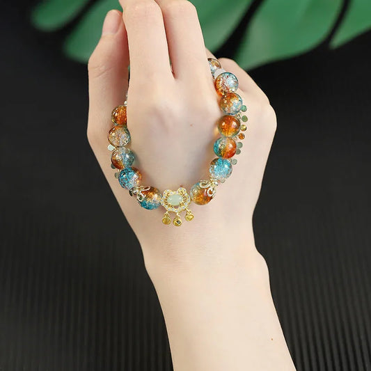 Impact Colorful Crystal Beaded Bracelet