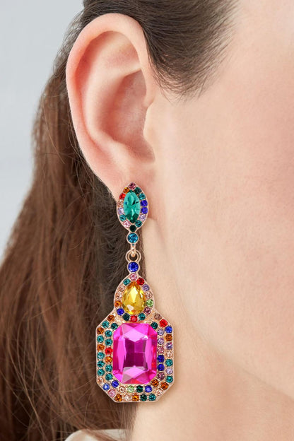 KayBee & Company Kaleidoscope Rhinestone Dangle Earrings