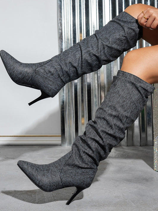 KayBee Pointed Toe Stiletto Boots