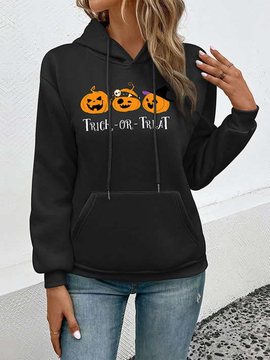KayBee So Spooky Halloween TRICK OR TREAT Long Sleeve Hoodie