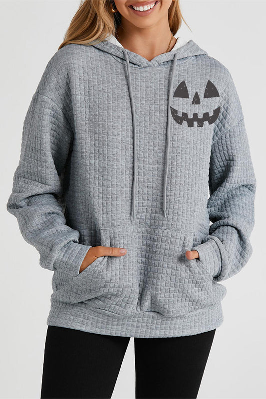 KayBee So Spooky Halloween Pumpkin Face Drawstring Hoodie with Pocket