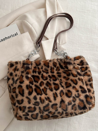 KayBee & Company Faux Fur Leopard Shoulder Bag