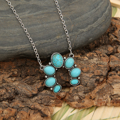 KayBee & Company Turquoise Horseshoe Pendant Necklace