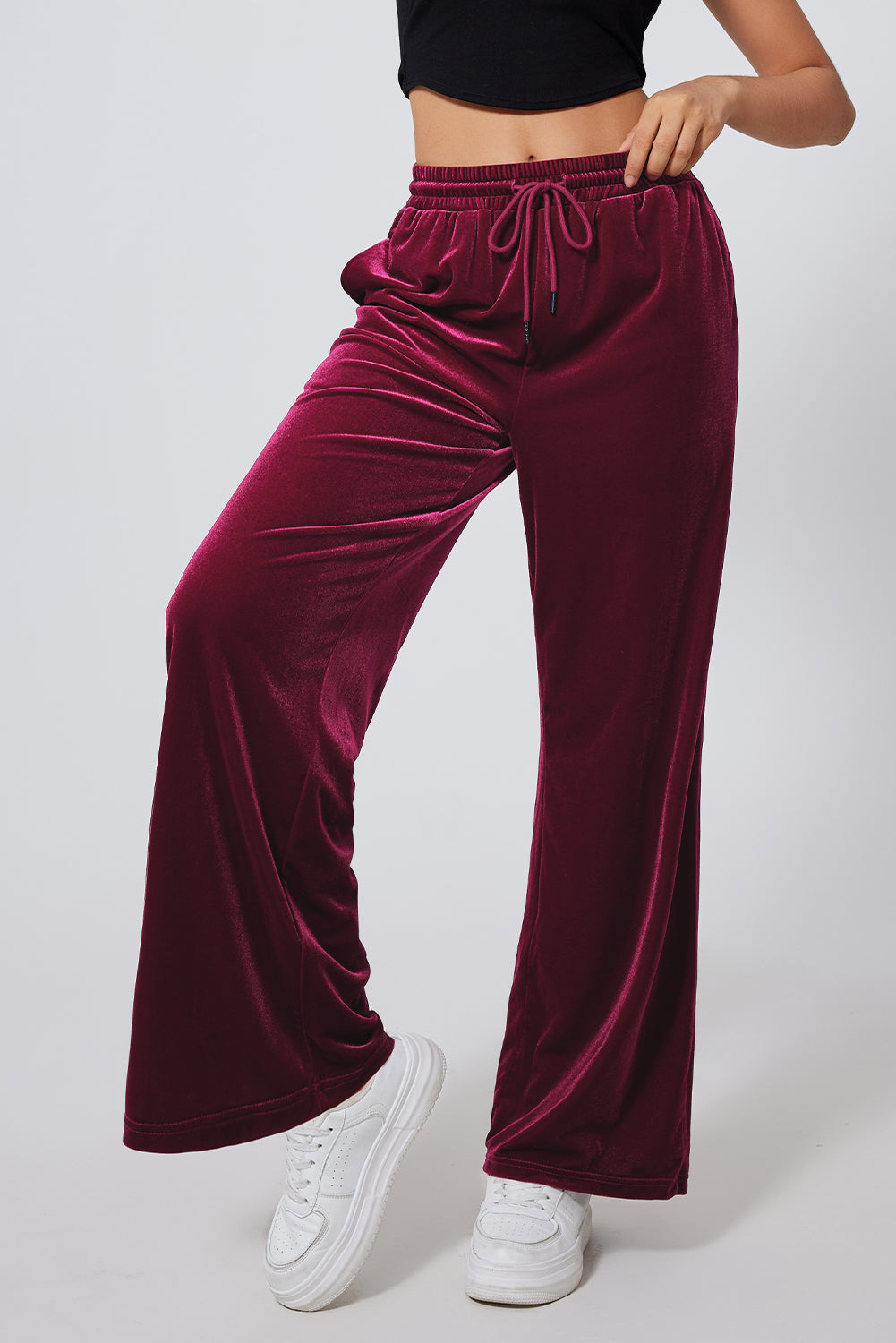 KayBee Styled Drawstring Wide Leg Active Pants