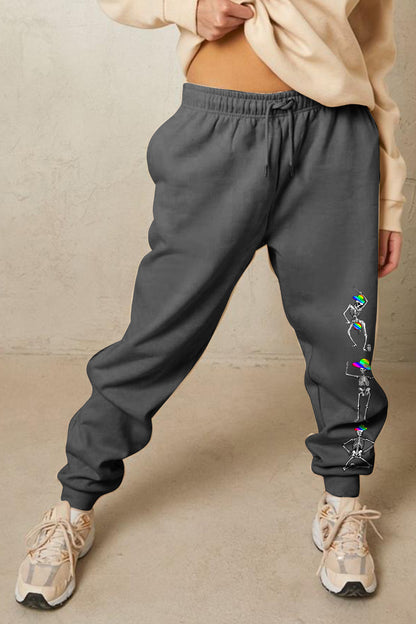 Simply Love SKELETON Graphic Sweatpants