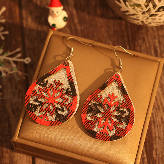 KayBee So Merry Snowflake Teardrop Shape Earrings