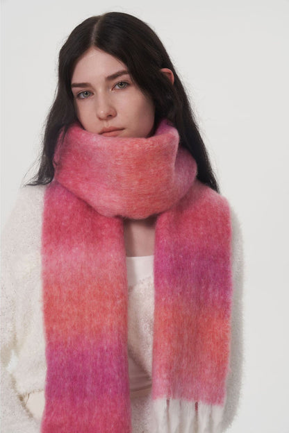 KayBee Fringed Gradient Thermal Scarf