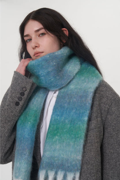 KayBee Fringed Gradient Thermal Scarf