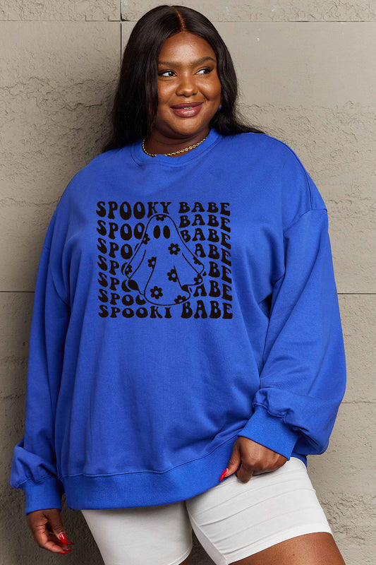 Simply Love SPOOKY BABE Graphic Sweatshirt