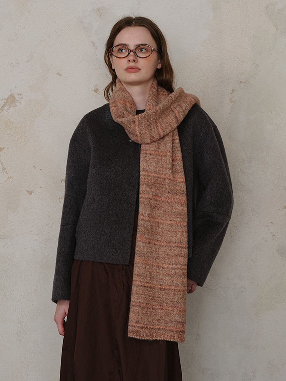 KayBee Striped Detail Knit Scarf