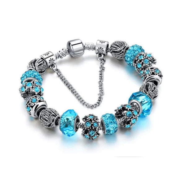 Alexandrite Crystal Gemstone Charm Bracelet - Multiple Colors Available