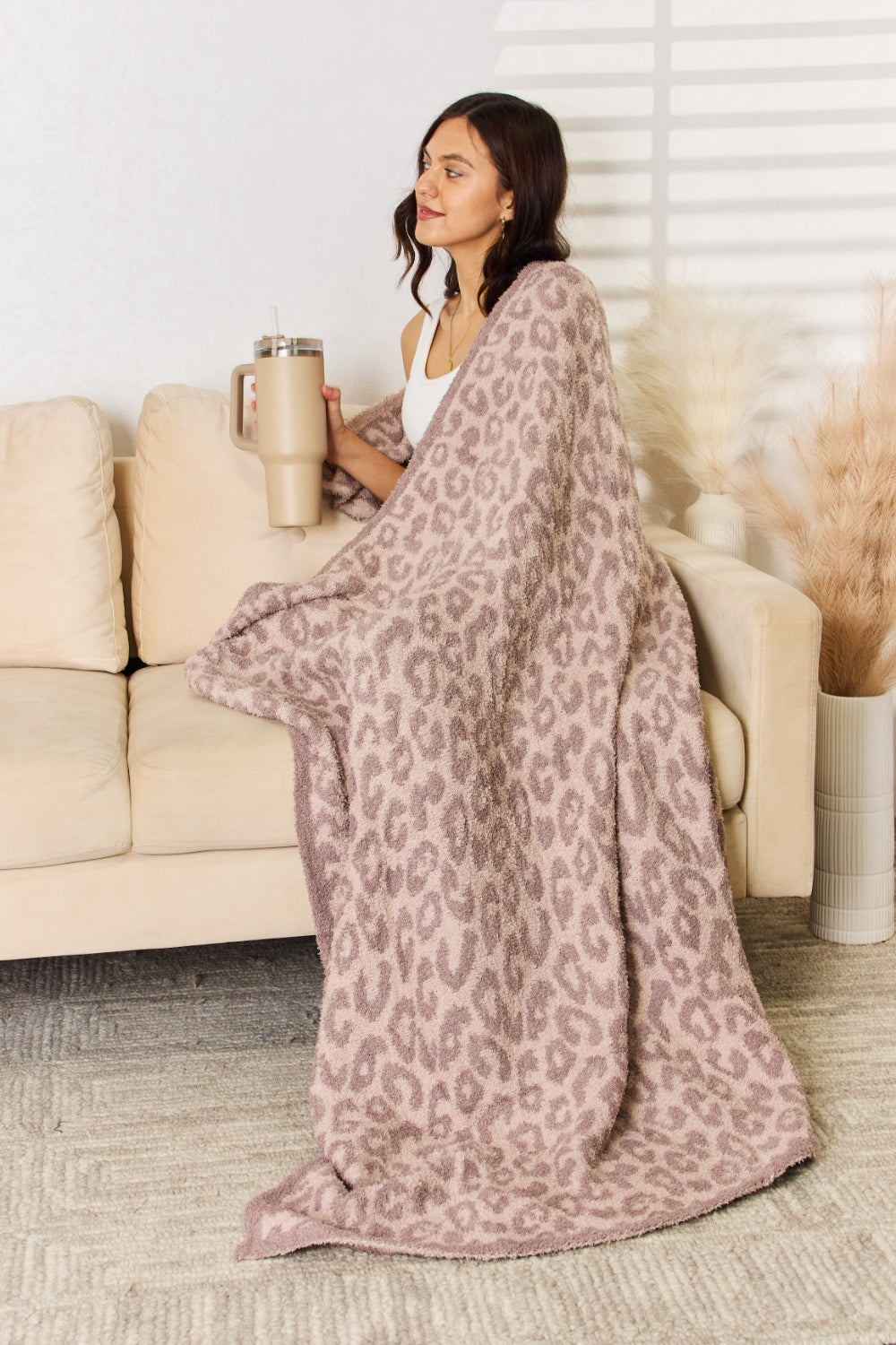 KayBee Cuddley Leopard Decorative Throw Blanket