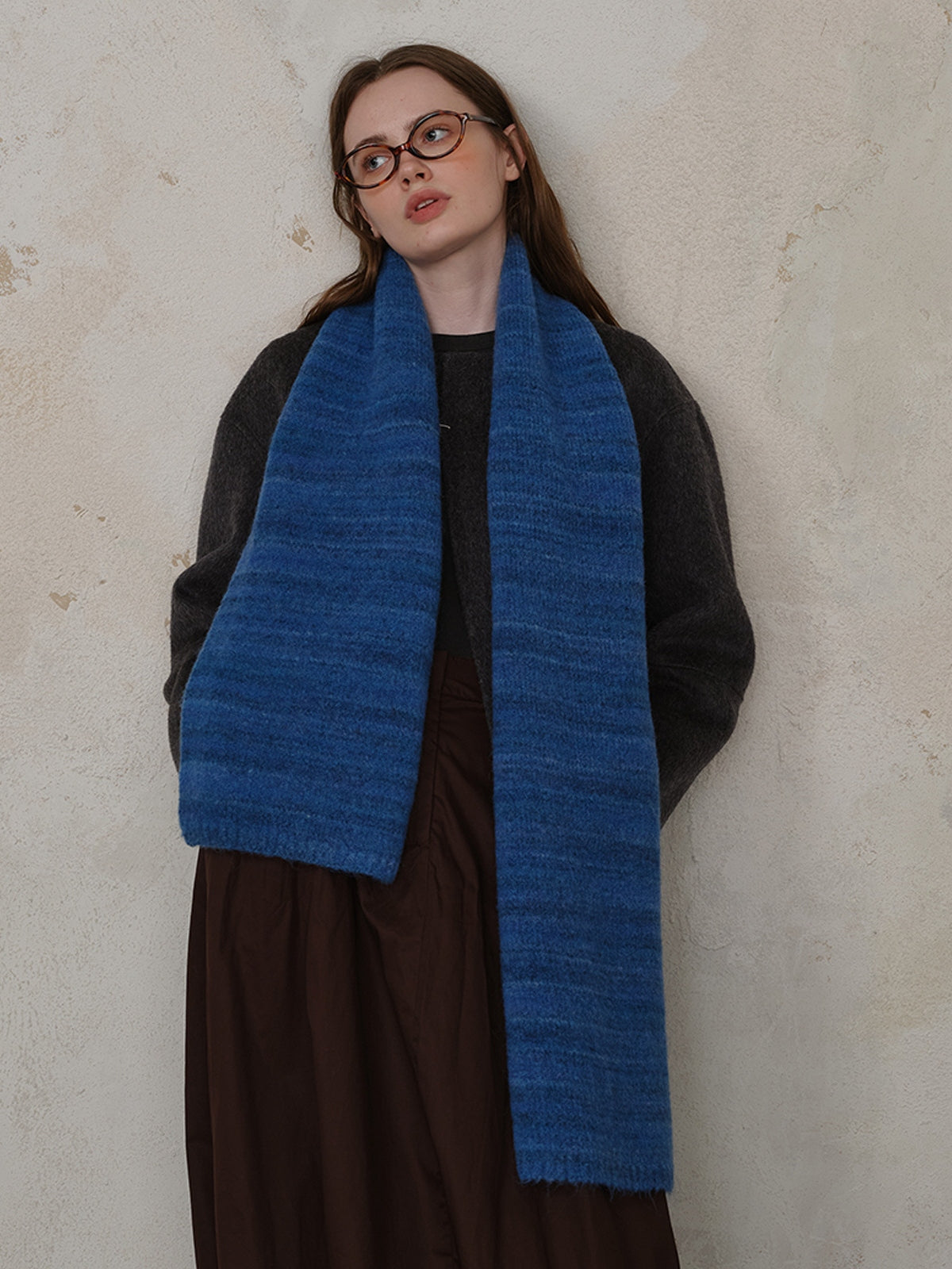 KayBee Striped Detail Knit Scarf