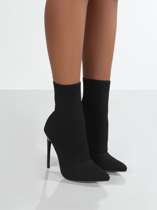 KayBee Mesh Point Toe Stiletto Boots