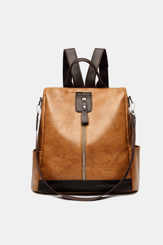 So Caramel Brown Leather Backpack - * DARK GREEN or BLACK options*