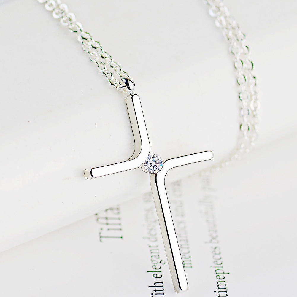 KayBee & Company Cross Pendant New Simple Necklace Titanium Steel Plating