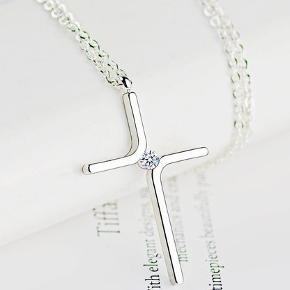 KayBee & Company Cross Pendant New Simple Necklace Titanium Steel Plating