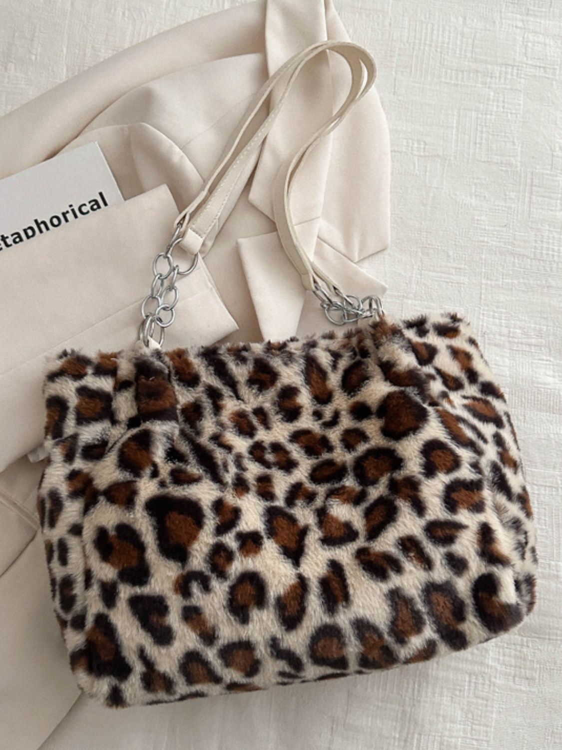 KayBee & Company Faux Fur Leopard Shoulder Bag