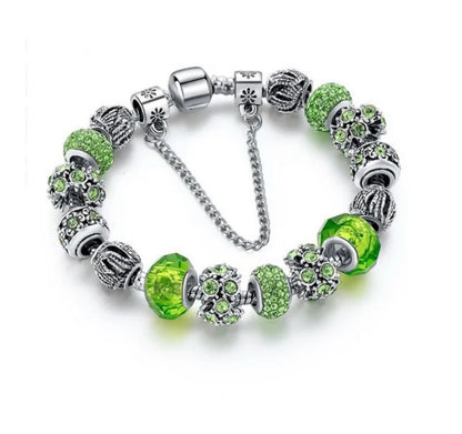 Alexandrite Crystal Gemstone Charm Bracelet - Multiple Colors Available