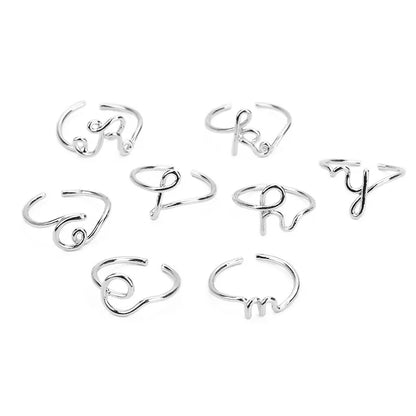 Elegant Initial Name Rings