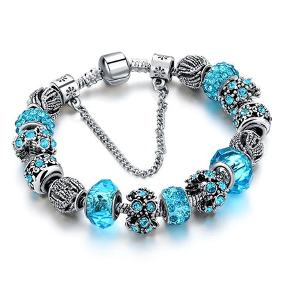 Alexandrite Crystal Gemstone Charm Bracelet - Multiple Colors Available